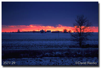 Midwest farmstead in winter