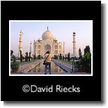 tourist at the taj mahal